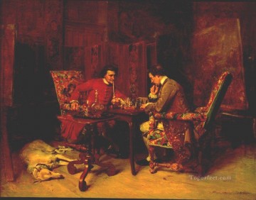 Chess Players classicist Jean Louis Ernest Meissonier Oil Paintings